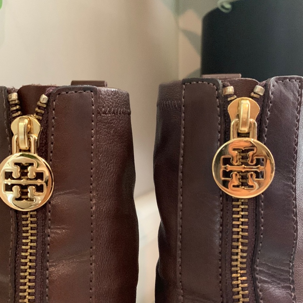 Tory Burch Booties Zipper At Front Brow Leather - image 8